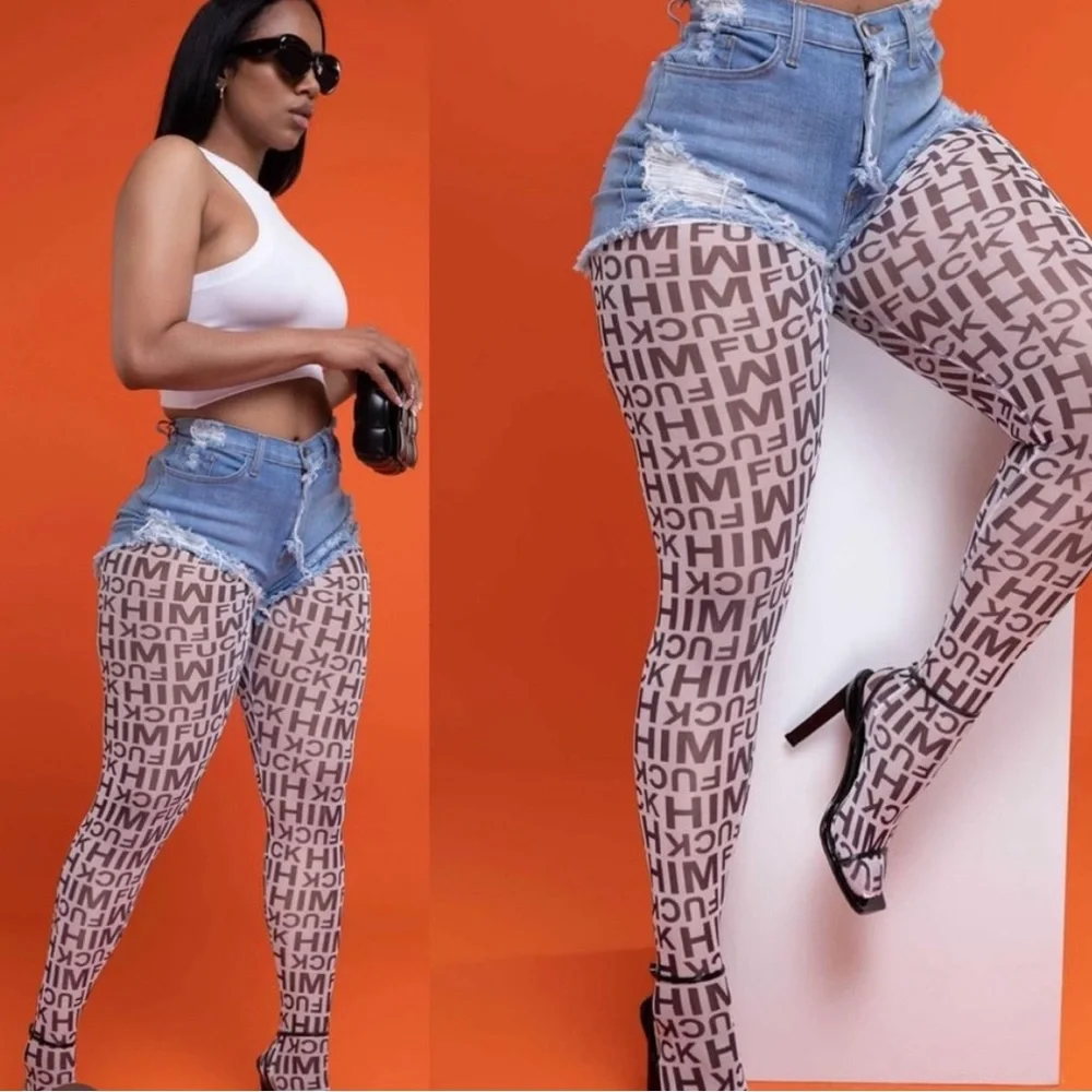👑HOST PICK👑Rare F*CK OFF Leggings W/ Footy’s R Perfect 4 Clubbing R lounge Wear